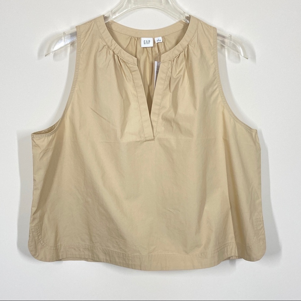 New GAP Crop Top Sleeveless Beige New Size XL New - Picture 8 of 8